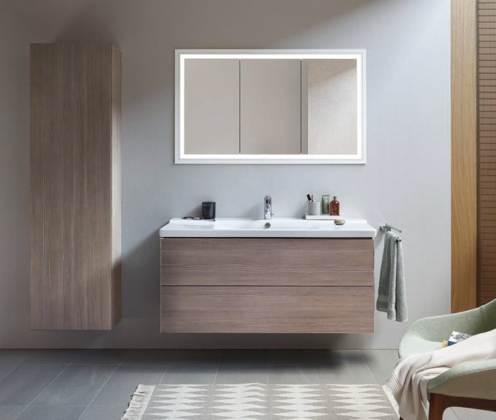 Duravit шкаф подвесной, l-cube, lc1168r3131 цвет: сосна серебристая
