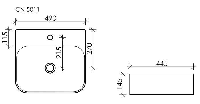 Ceramicanova раковина накладная element, cn5011 цвет: белый