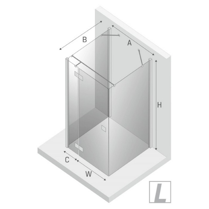 Душевое ограждение l 80x120x200, New trendy Reflexa chrome, хром арт. EXK-5197