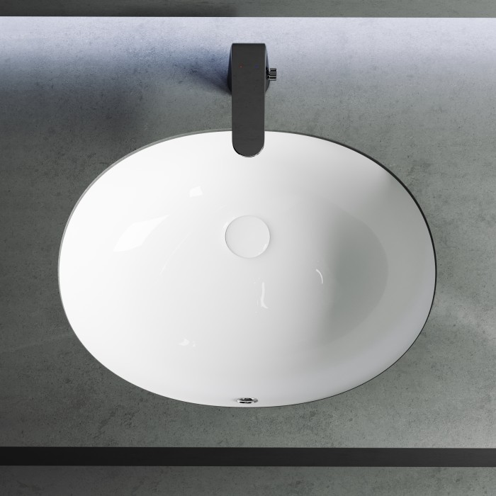 Ceramicanova встраиваемая раковина под столешницу element, cn6043 цвет: белый