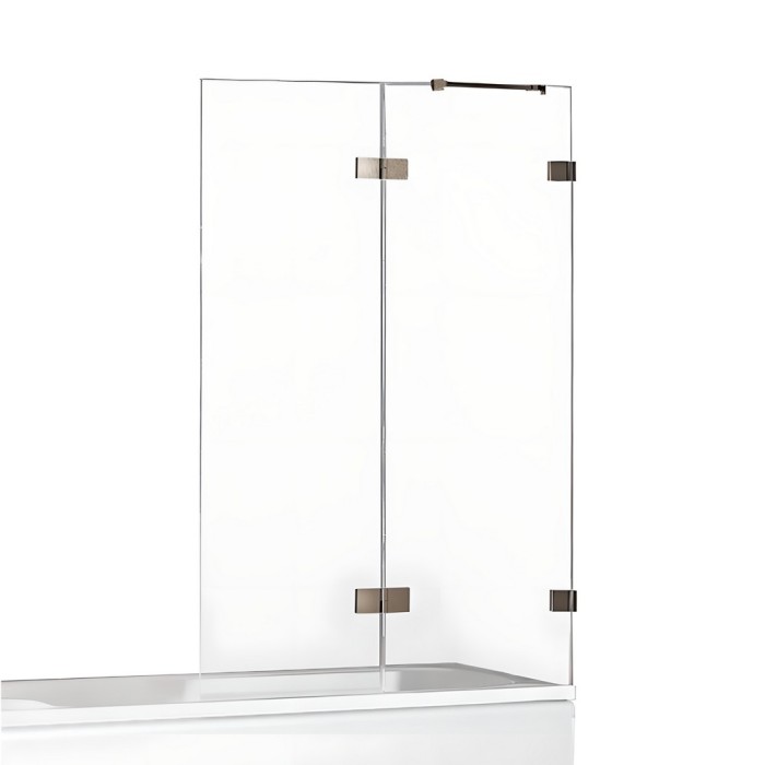 Шторка для ванны 120x150 r, New trendy Avexa gunmetal brushed, оружейная сталь арт. EXK-3526