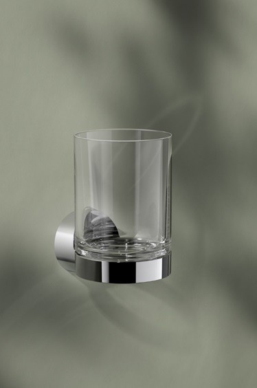 Keuco держатель стакана со стаканом collection reva, сollection reva, хром арт. 12850 019000