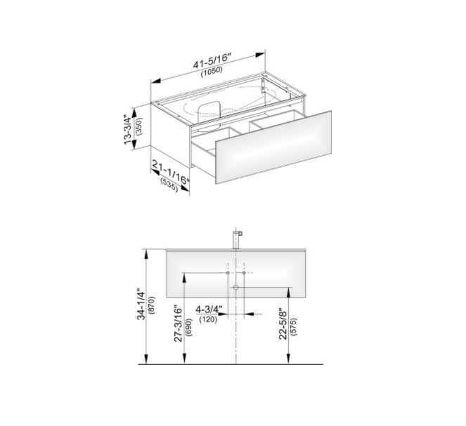 Keuco тумба подвесная под раковину с одним выдвижным фронтом, edition 11, дуб светлый арт. 31351 890000