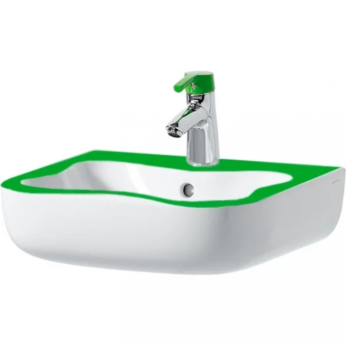 LAUFEN подвесная мини-раковина 45x41 зеленая, FLORAKIDS - 8.1503.1.072.104.1