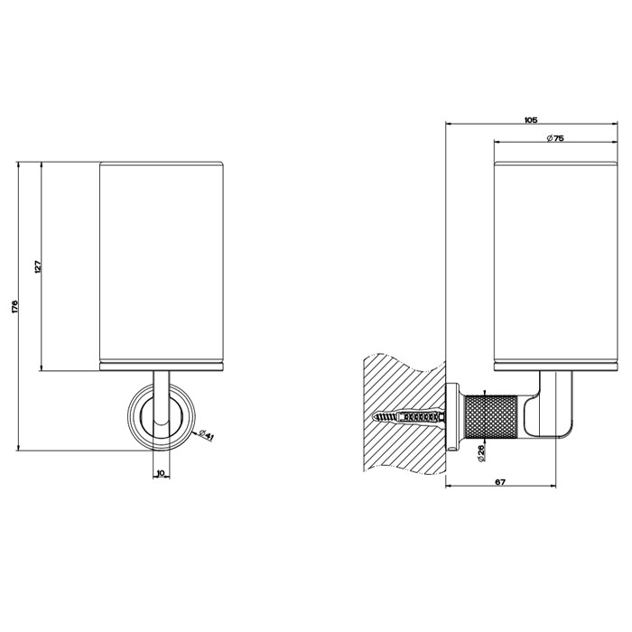 Gessi Стакан для зубных щеток настенный, Inciso, 58507#149 цвет: белый/finox