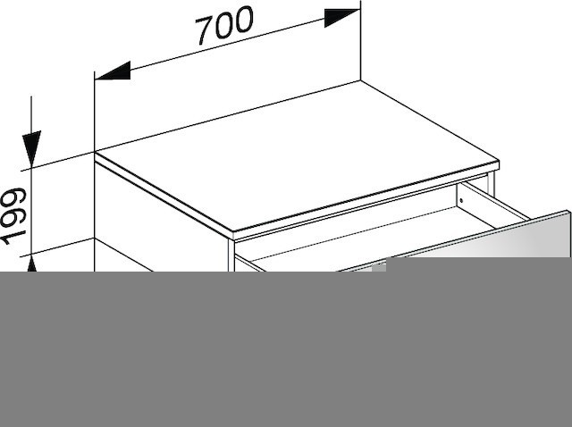 Keuco тумба боковая подвесная с одним выдвижным фронтальным ящиком, edition 400, трюфель арт. 31740 370000