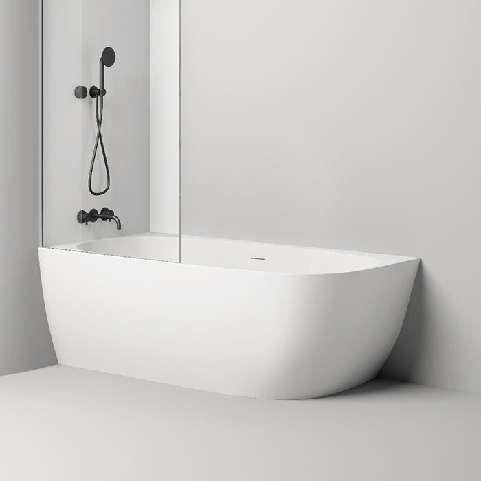 Salini ванна пристенная угловая 170x85, sofia, 102525mrf цвет: матовый белый