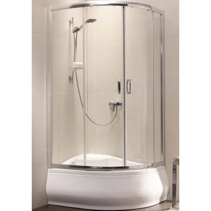 Radaway душевой уголок 1700 100x80 профиль хром стекло прозрачное, Premium Plus - 30481-01-01N