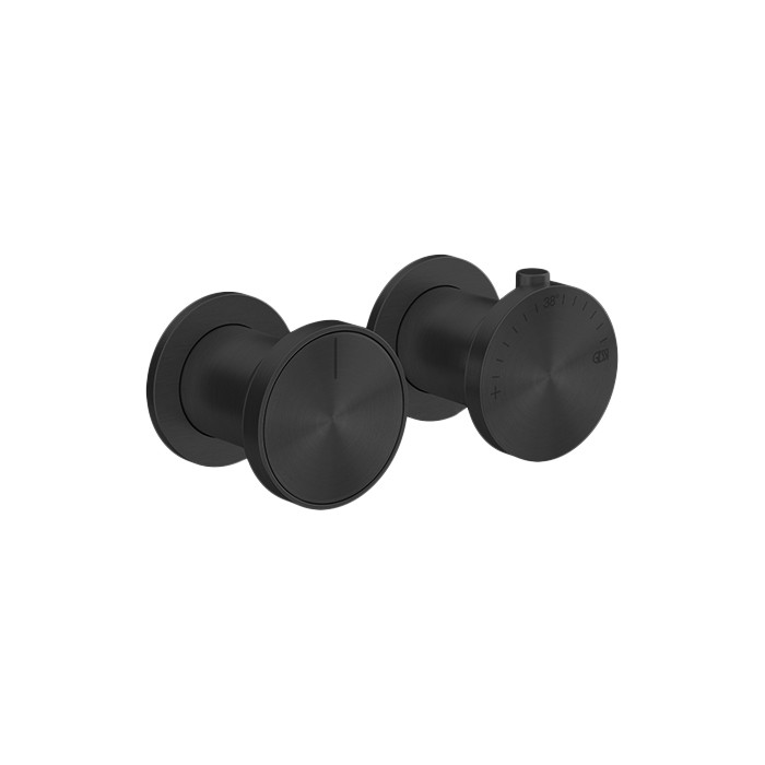 Gessi Смеситель для ванны, встраиваемый, термостатический, Origini, 66134#707 цвет: black metal brushed pvd