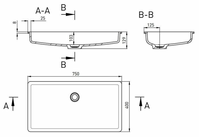 Salini раковина 74,7x40, marea, 1802210mrf цвет: матовый белый