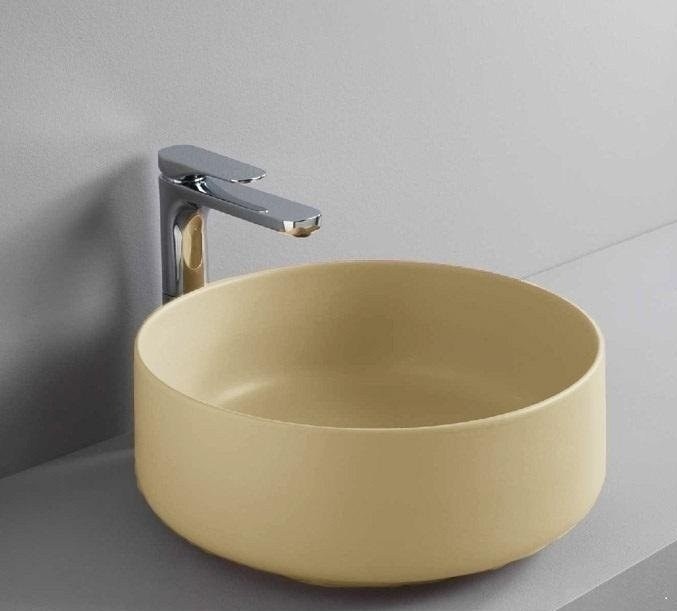 Раковина 42 см, без отв., накладная, без слив-перелива, Artceram Cognac, COL001 12 00 цвет: желтый