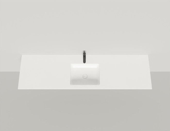 Salini раковина столешница 200x55, onda, 1402203m цвет: матовый белый