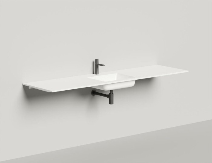 Salini раковина столешница 200x55, onda, 1402203m цвет: матовый белый