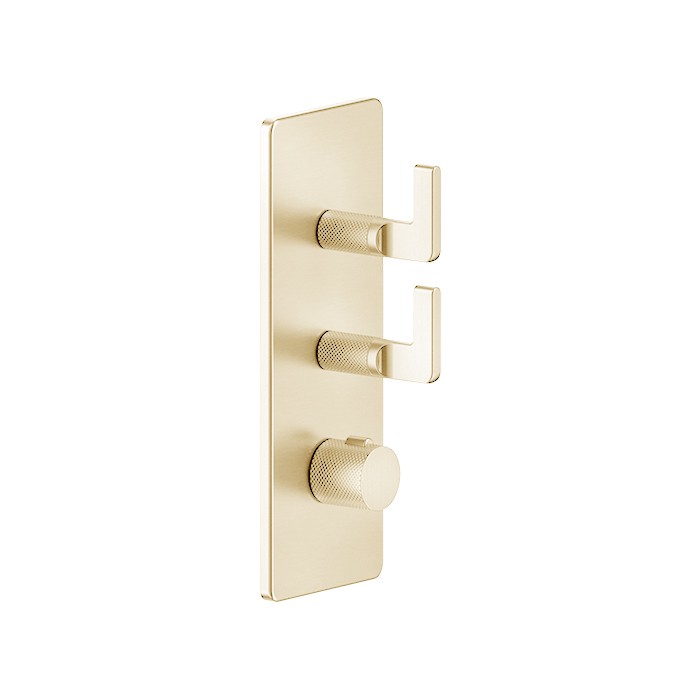 Gessi Смеситель для душа, термостатический, встраиваемый, резьба 3/4", Inciso, 58204#246 цвет: золото