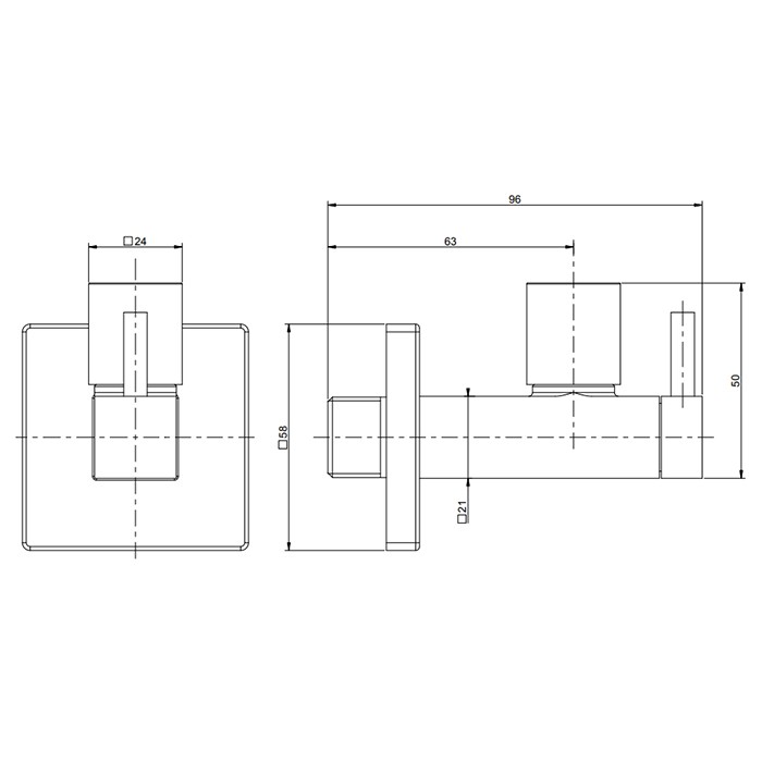 Gessi Кран-фильтр квадратный с подводом воды, цвет Black XL, черный - 01412#299