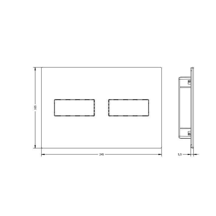 Смывная клавиша INOX-710, черный металл брашированный PVD, Art Ceram арт. 710.000.AB