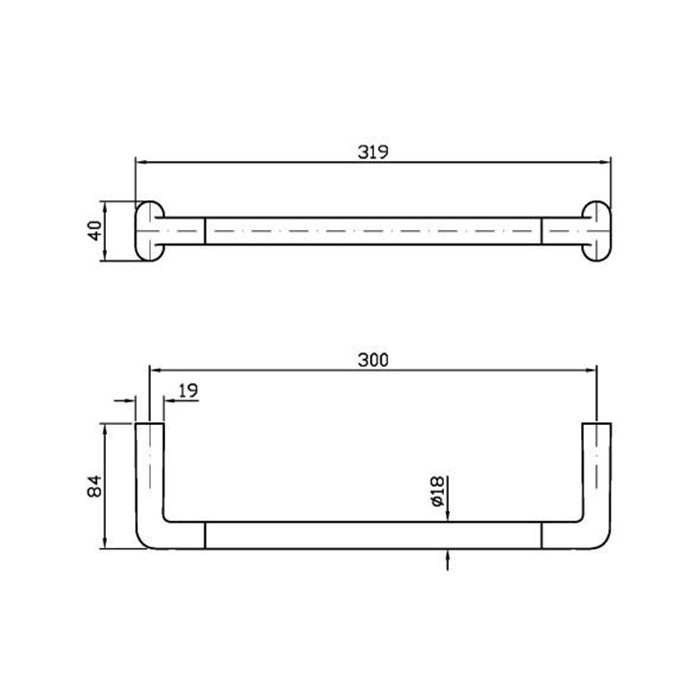 Zucchetti полотенцедержатель, 60см., подвесной, medameda, хром арт. zad922