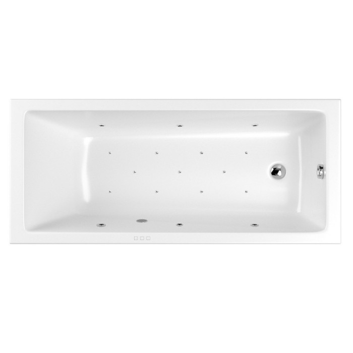 Встраиваемая ванна 180x80 relax, Whitecross Wave, хром арт. 0101.180080.100.RELAX.CR