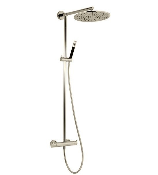 Cisal душевая система с термостатическим смесителем lnc7801n2f less new cisal, цвет: никель шлифованный