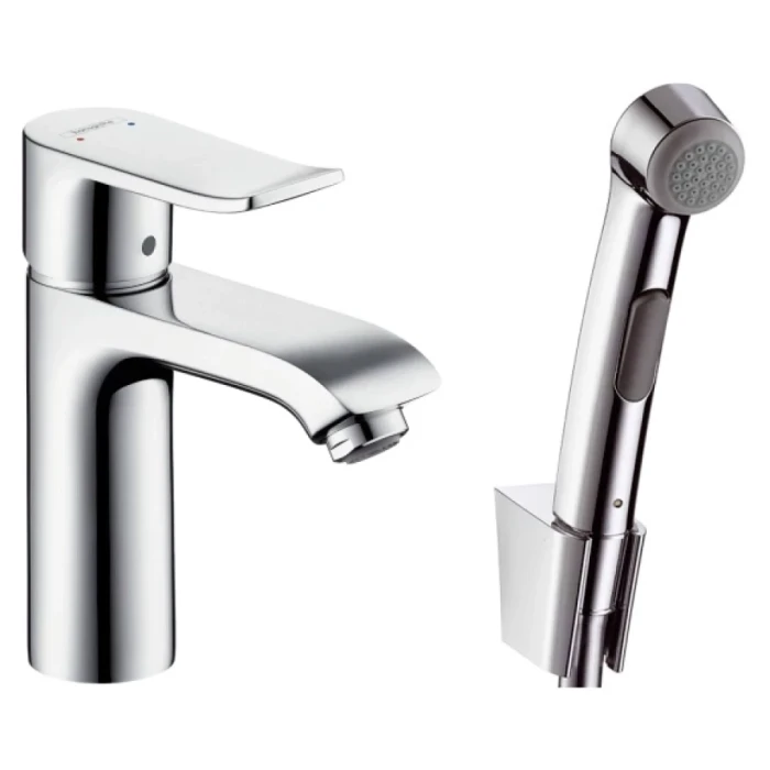 Hansgrohe смеситель для раковины 110 с гигиеническим душем, Metris, хром арт. 31285000