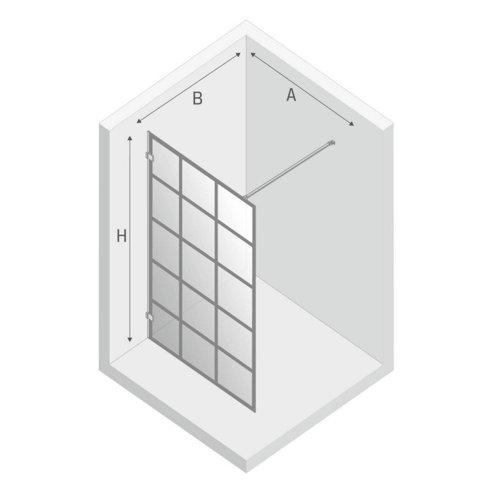 Душевое ограждение 140x200, New trendy Avexa black, черный арт. EXK-2027