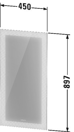 Duravit зеркало с подсветкой, starck 1, s1964300000 цвет: