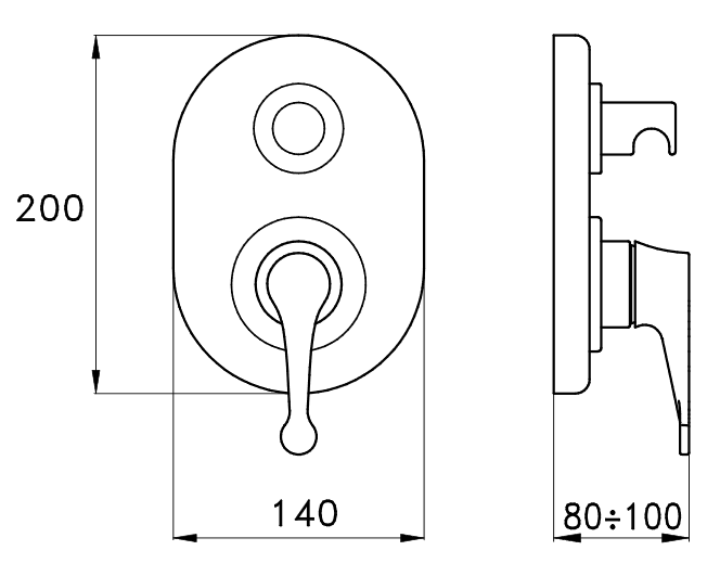 Stella смеситель для душа, золото арт. ct01405au00