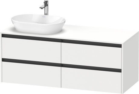 Duravit тумба подвесная под раковину слева 550 мм х 1400 мм х 568 мм, ketho.2, k24898l18180000 цвет: gres pietra grey opaco