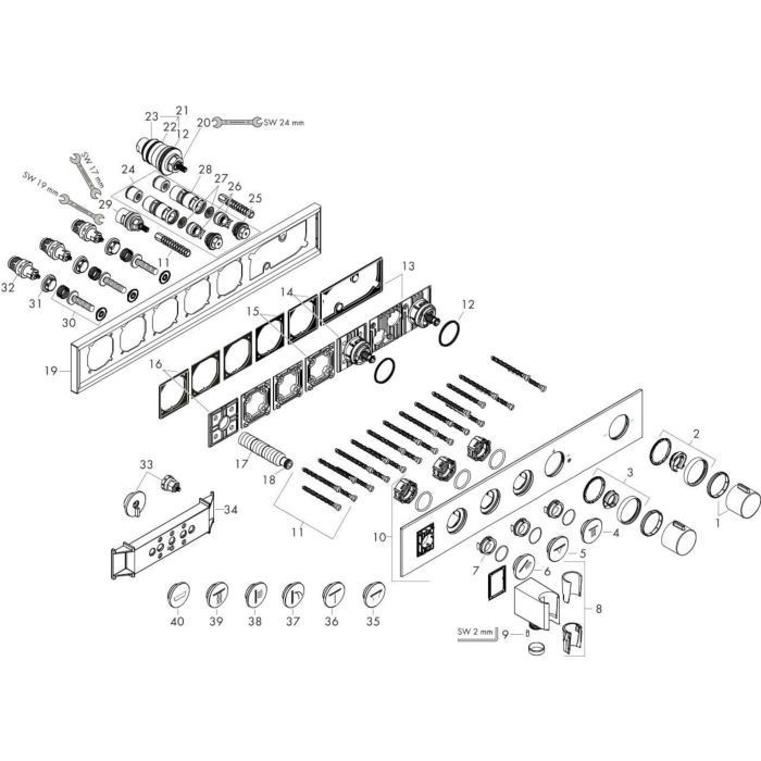 AXOR термостат для душа, ShowerSolutions, шлифованное красное золото арт. 18356310