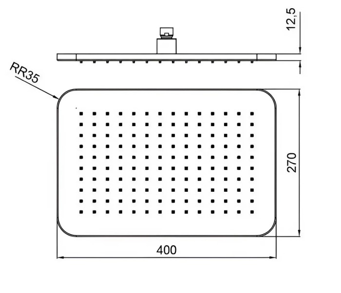Almar верхний душ shower heads, хром арт. e044250.cr