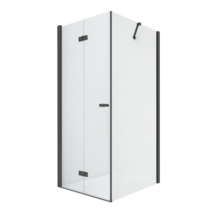 Душевое ограждение складные двери l 100x90x195, New trendy New soleo black, черный арт. D-0236A/D-0115B