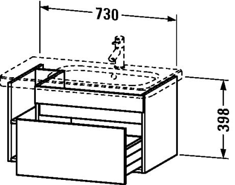 Duravit тумба подвесная под раковину с полками, durastyle, ds639402222 цвет: белый глянцевый
