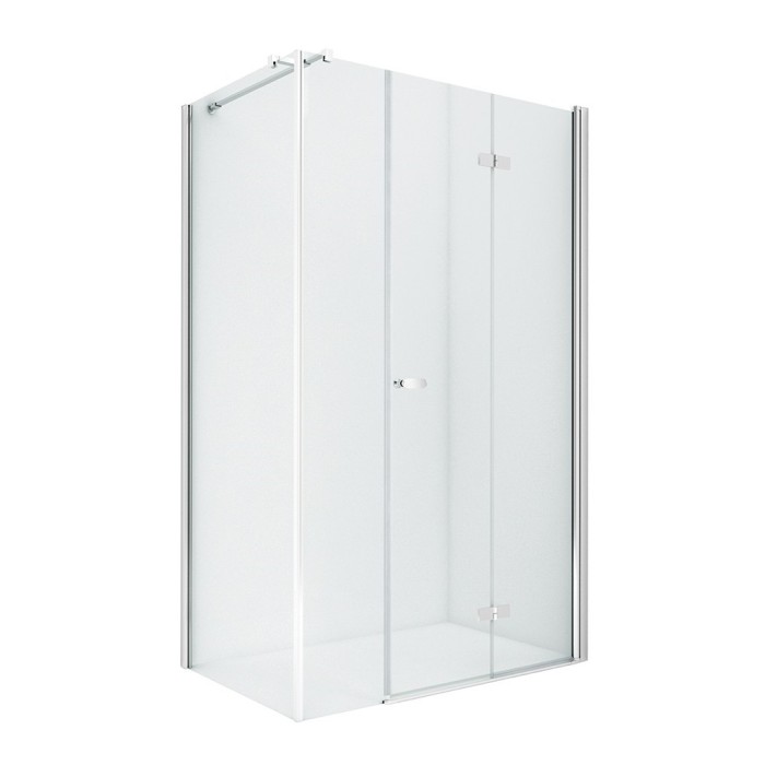 Душевое ограждение plus складные двери r 100x90x195, New trendy New soleo chrome, хром арт. K-0379