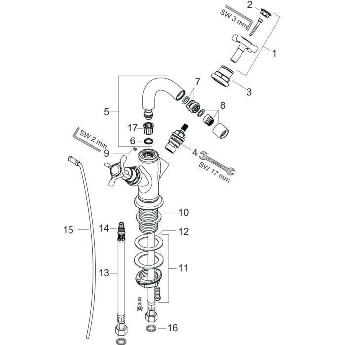AXOR смеситель для биде, Montreux, золото арт. 16520250