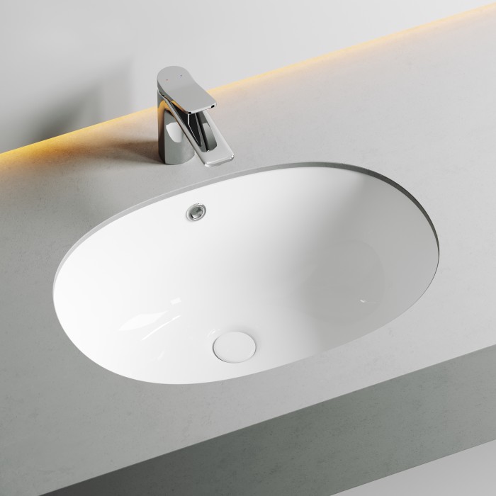 Ceramicanova встраиваемая раковина под столешницу element, cn6044 цвет: белый