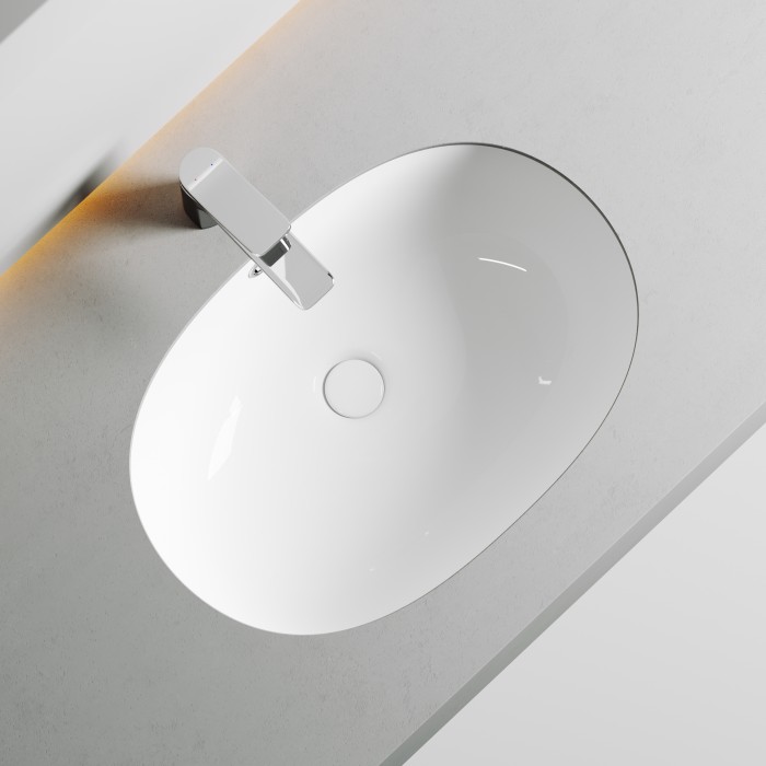 Ceramicanova встраиваемая раковина под столешницу element, cn6044 цвет: белый