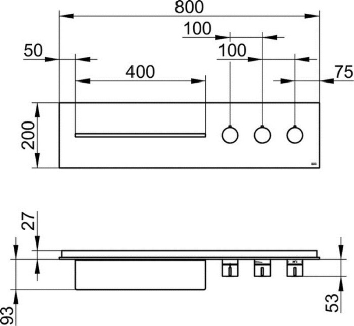 Keuco панель для ванны и душа с термостатом на 3 потребителя рукоятки справа, metime_spa, белый глянцевый арт. 56163 013002