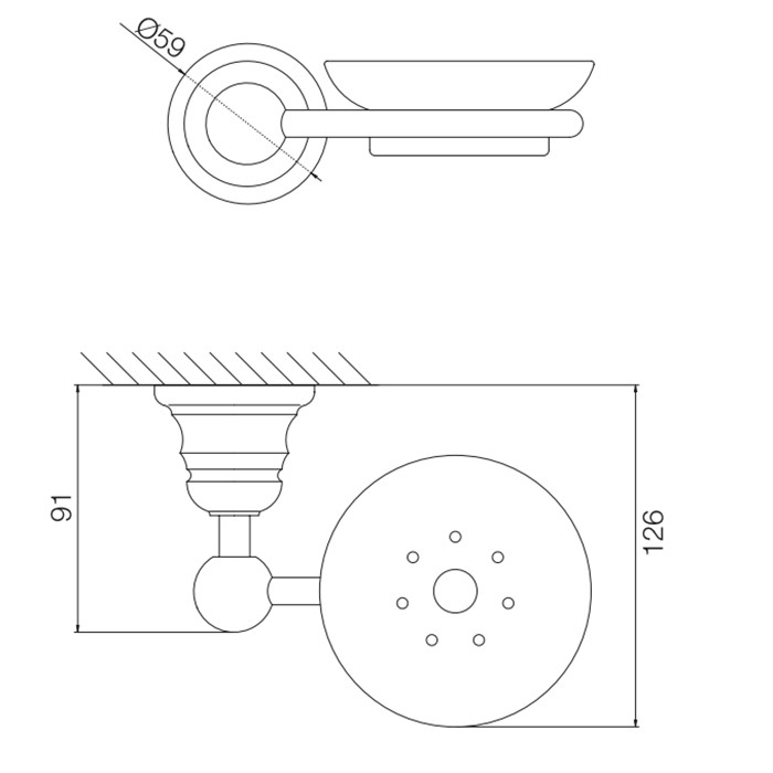 Fima Carlo Frattini мыльница, подвесная, accessori, золото арт. f6063/2or