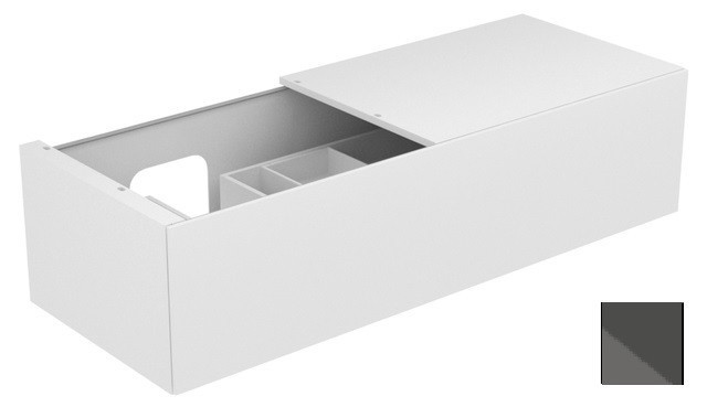 Keuco тумба подвесная под раковину слева с одним выдвижным фронтом, с внутренней светодиодной подсветкой, edition 11, антрацит арт. 31165 110100