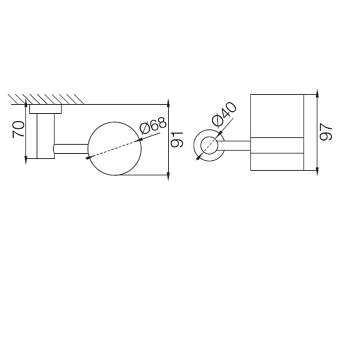 Fima Carlo Frattini стакан стеклянный с держателем, подвесной, rotola, черный арт. f6003/1ns