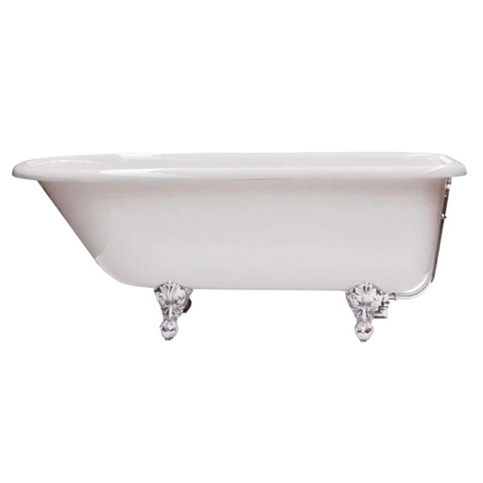 Knief ванна 170x70x60см., на ножках хром, без слива-перелива, ROLL TOP XL, 0100-066-01 0100-091-01 цвет: белый
