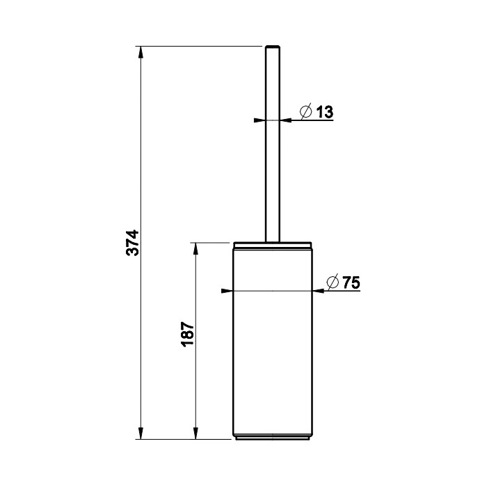 Gessi Ершик подвесной белый, Tondo, 63743#031 цвет: хром