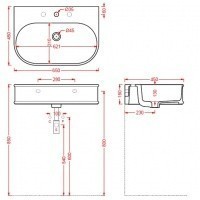 ArtCeram раковина для ванной комнаты, atl003 41 00 atelier цвет: серый