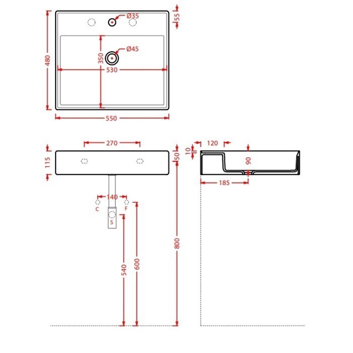 ArtCeram раковина (накладная), scl007 17 00 scalino цвет: черный матовый