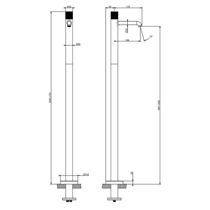 Gessi Смеситель для раковины, напольный, Habito Trame, 70395#031 цвет: хром