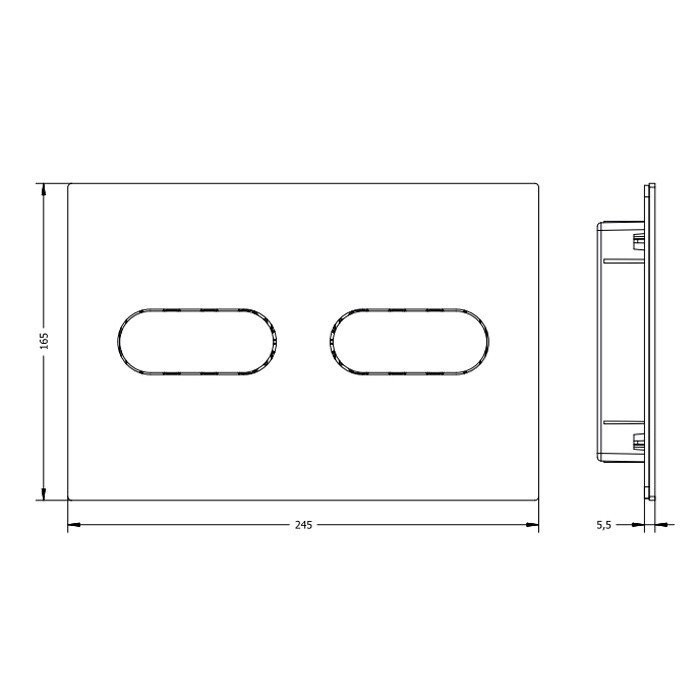 Смывная клавиша INOX-710, латунь брашированная PVD, Art Ceram арт. 710.000.HB
