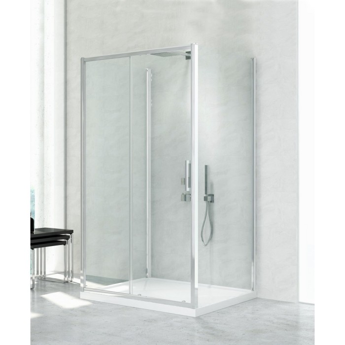 Душевое ограждение new corrina 100x90x195, New trendy New corrina chrome, хром арт. K-0477