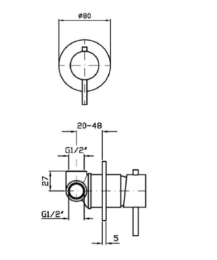 Zucchetti смеситель для душа, встраиваемый, внешняя часть, без арт.r99499, helm, матовая нержавеющая сталь арт. zhe122.x