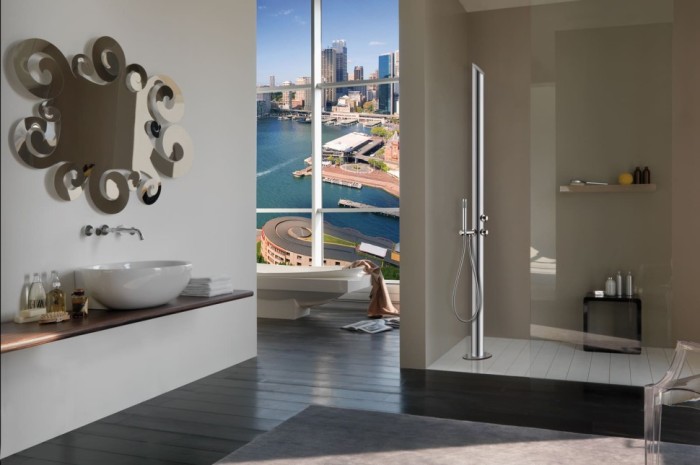 Bossini душевая колонна outdoor/indoor columns column из нержавеющей стали, arch, хром арт. l00865.030