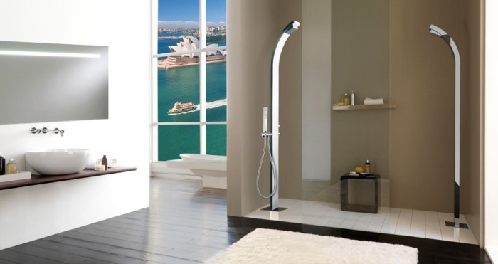 Bossini душевая колонна outdoor/indoor columns column из нержавеющей стали, arch, хром арт. l00865.030